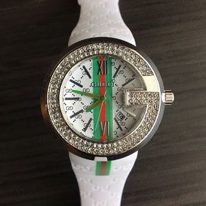 White Gucci Rubber Watch